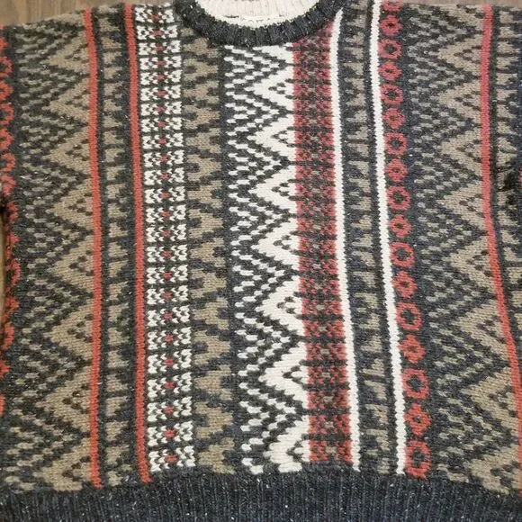 Cotton Traders North Winds Sweater Size Medium Thick Vintage Shetland 100% Wool - Picture 2 of 4